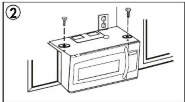 DANBY DOM16A2SSDB - Mounting the microwave oven - 2