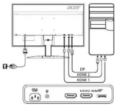 ACER KG241YU - Controles externos - 1