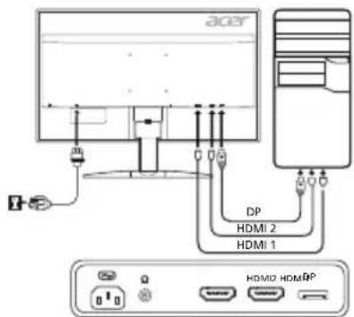 ACER KG241YU - Knuppen op de behuizing - 1