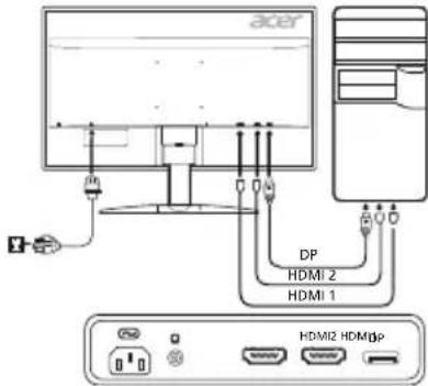 ACER KG241YU - Zewnetrzne elementy sterujace - 1