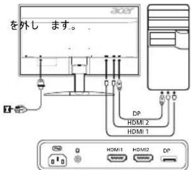 ACER KG241YU - 王二夕一をコンビヨ一夕に接続する - 1