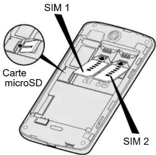 ACER Z130 - Installer une carte SIM ou microSD - 1