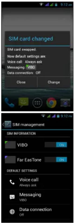 ACER Z130 - Gestion SIM - 1