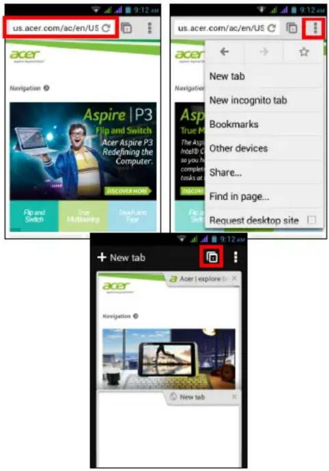 ACER Z130 - Utiliser le navigateur - 1
