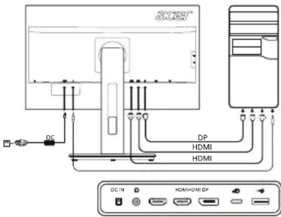 ACER B276HULE - 3OBHIiHi eIeMeHTn KepyBaHHa - 1