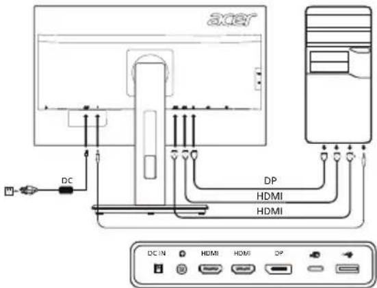 ACER B276HULE - 外部控制 - 1