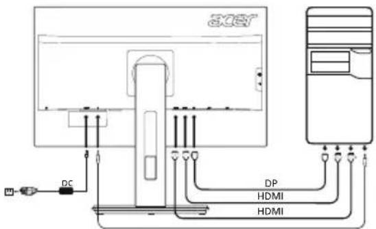 ACER B276HULE - Zewnetrzne elementy sterujuace - 1