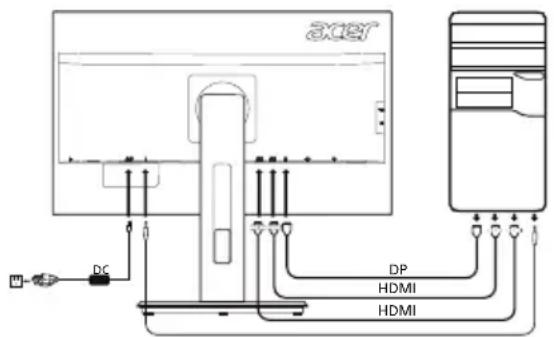 ACER B276HULE - Išorinai valdikliai - 1