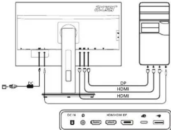 ACER B276HULE - Controlli esterni - 1