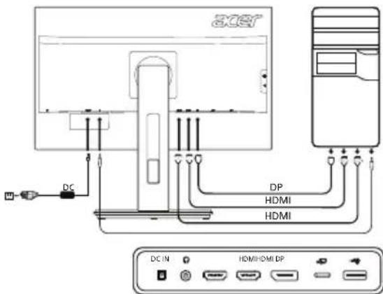 ACER B276HULE - Snabbguide till LCD-skärm fran Acer (QSG) - 1