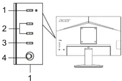 ACER KB242YA - Commandes externes - 2