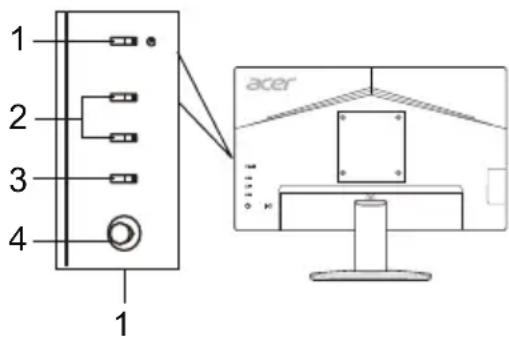 ACER KB242YA - Свързване на монитора към компютъра - 2