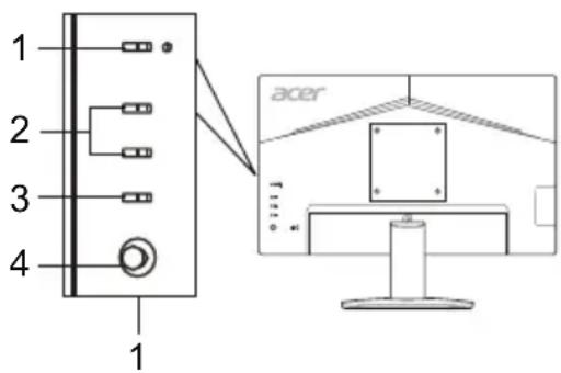 ACER KB242YA - Externe Bedienelemente - 1