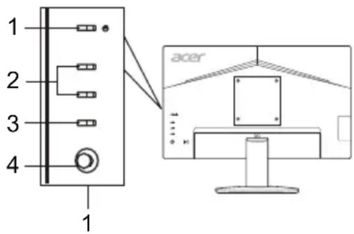 ACER KB242YA - Tilslutning af skærmen til en computer - 2