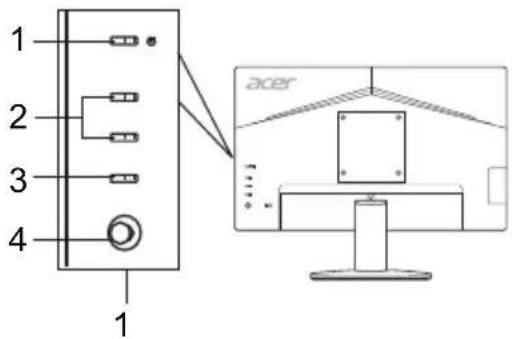 ACER KB242YA - Controlos externos - 1
