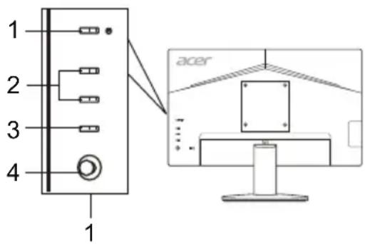 ACER KB242YA - Monitoriaus prijungimas prie kompiuterio - 2