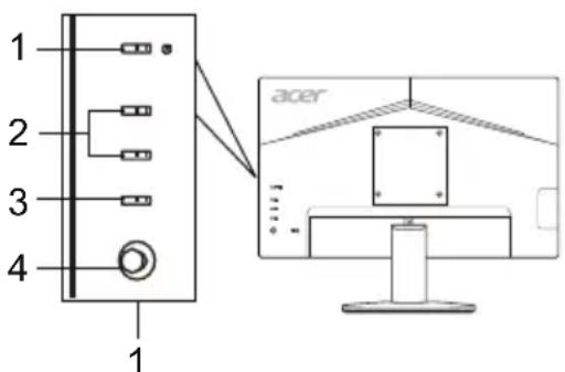 ACER KB242YA - Externí ovládací prvky - 2