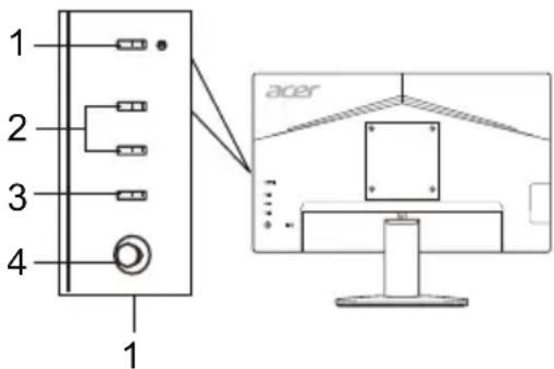 ACER KB242YA - Külső kezelőszervek - 2