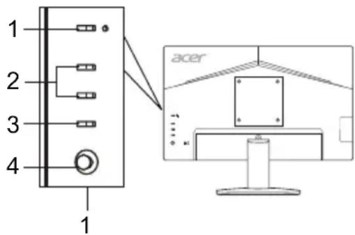 ACER KB242YA - Εξωτερικά στοιχεία ελέγχου - 3