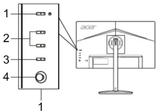 ACER XV252QP - Controles externos - 1