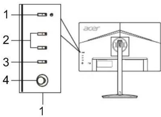 ACER XV252QP - Controles externos - 1