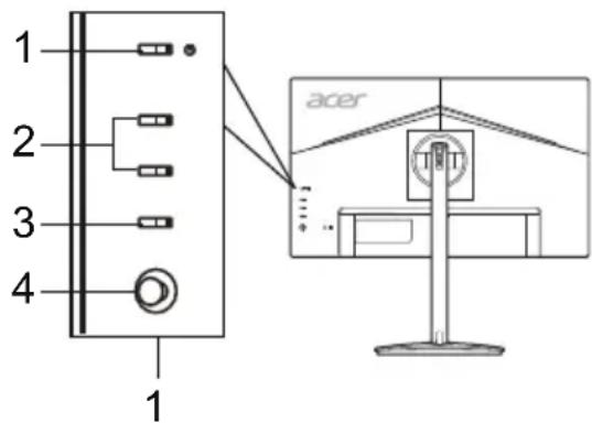 ACER XV252QP - Commandes externes - 1