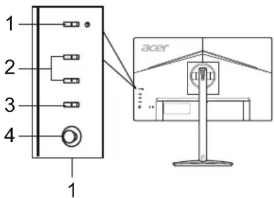 ACER XV252QP - Zewnetrzne elementy sterujuce - 1