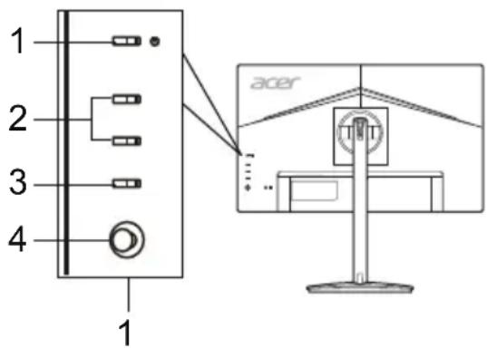 ACER XV252QP - 3OBhiHi eIeMeHTn KepyBaHHa - 1