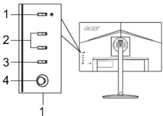 ACER XV252QP - Externe Bedienelemente - 1