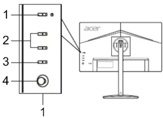 ACER XV252QP - Controlos externos - 1