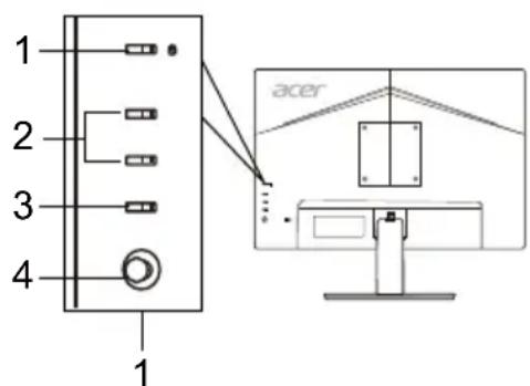 ACER V247W - Controles externos - 1