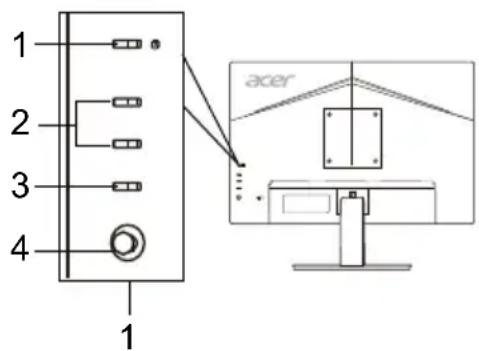 ACER V247W - Füusilised nupud - 2