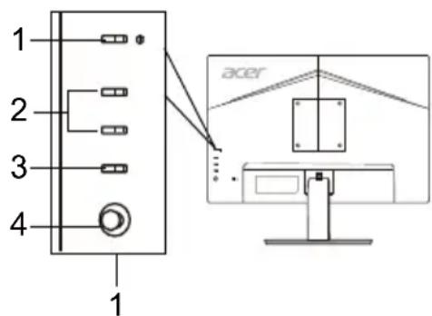 ACER V247W - Comenzi externe - 1