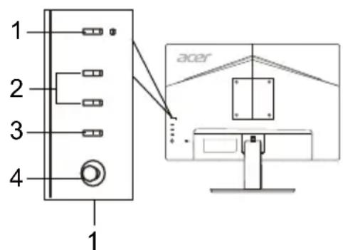 ACER V247W - External bedieningselementen - 1