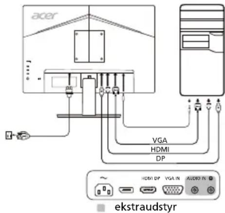 ACER V247W - Udvendige knapper - 1