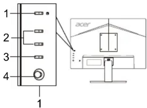 ACER V247W - Zewnetrzne elementy sterujuce - 2