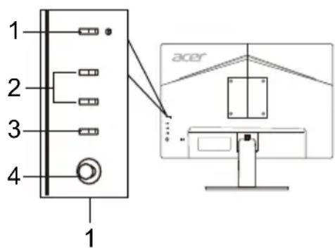 ACER V247W - Controlli esterni - 1