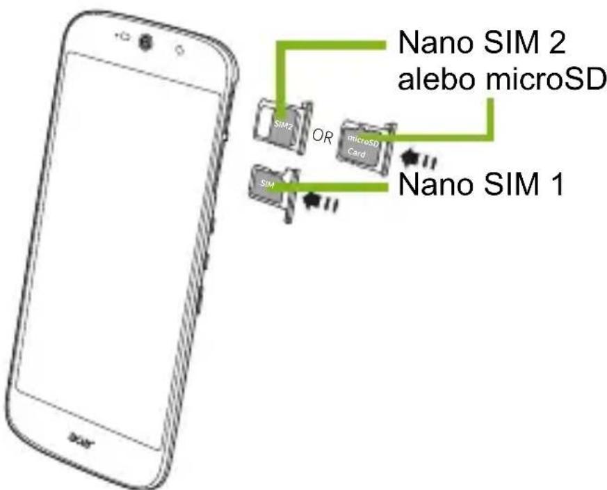 ACER Liquid Jade Primo S58 - Vlozenie karty SIM a karty microSD - 1