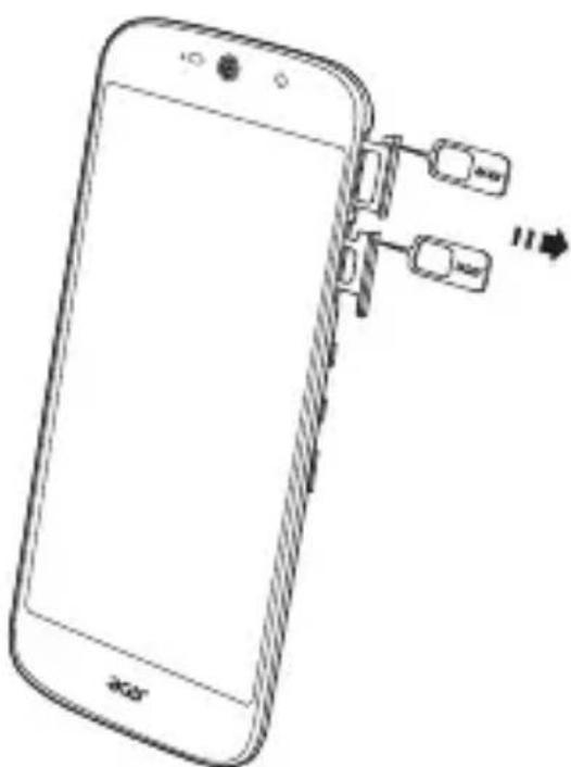 ACER Liquid Jade Primo S58 - Włódanie kart SIM i karty microSD - 1