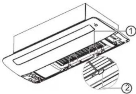 LG UM24FH - Den Desodorierungsfilter/PM1.0-Filter reinigen (optional) - 1
