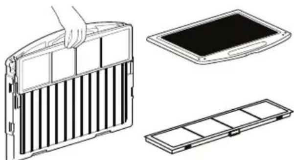 LG UM24FH - Het deodorisatiefilter/PM1.0-filter reinigen (optioneel) - 3