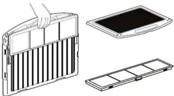 LG UM24FH - Pulizia del filtro di deodorizzazione / filtro PM1.0 (opzionale) - 3