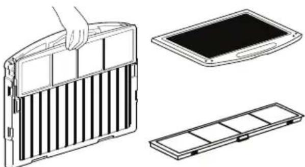 LG UM24FH - Den Desodorierungsfilter/PM1.0-Filter reinigen (optional) - 3