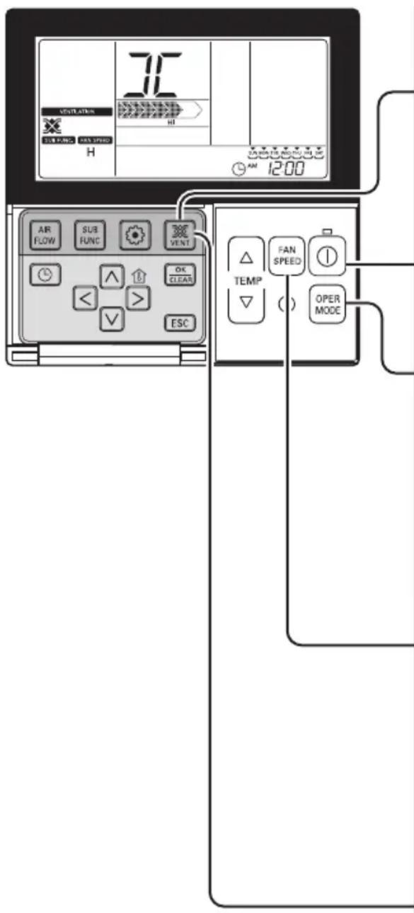 LG LZH200GBA2 - Método para funcionar y Seleccione volumen de aire - Funcionamiento interconectado con ventilación - 1