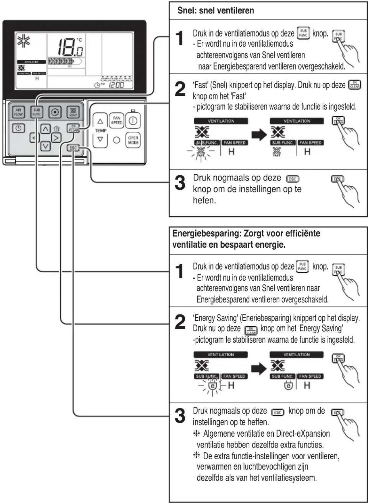 LG LZH200GBA2 - Snelle of energiebesparende ventilatiemodus - 1