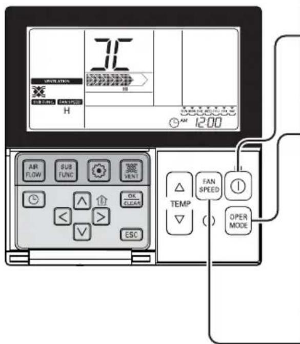 LG LZH200GBA2 - Način rukovanja i odabira volumena zraka – samo prozračivanje - 1