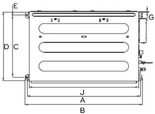 LG CL09F - Posición del perno de suspensión - 1