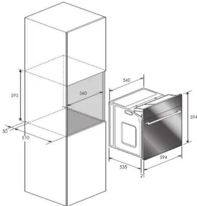 Fulgor Milano QLO 6007 MT - Einbau des Backofens - 2