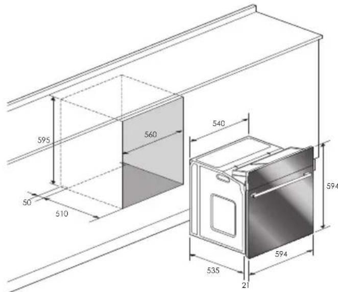 Fulgor Milano QLO 6007 MT - Einbau des Backofens - 1