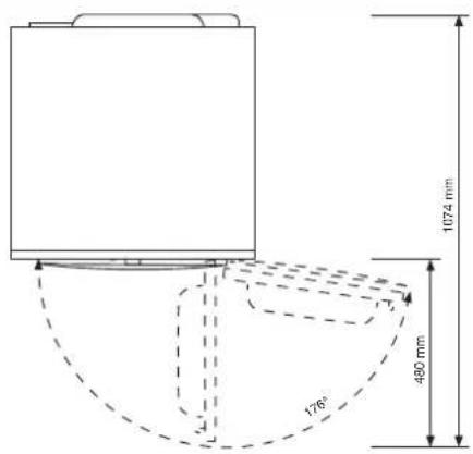 ASKO TDC1781HW - Ouverture du hublot du seche-linge (vue de dessus) - 1